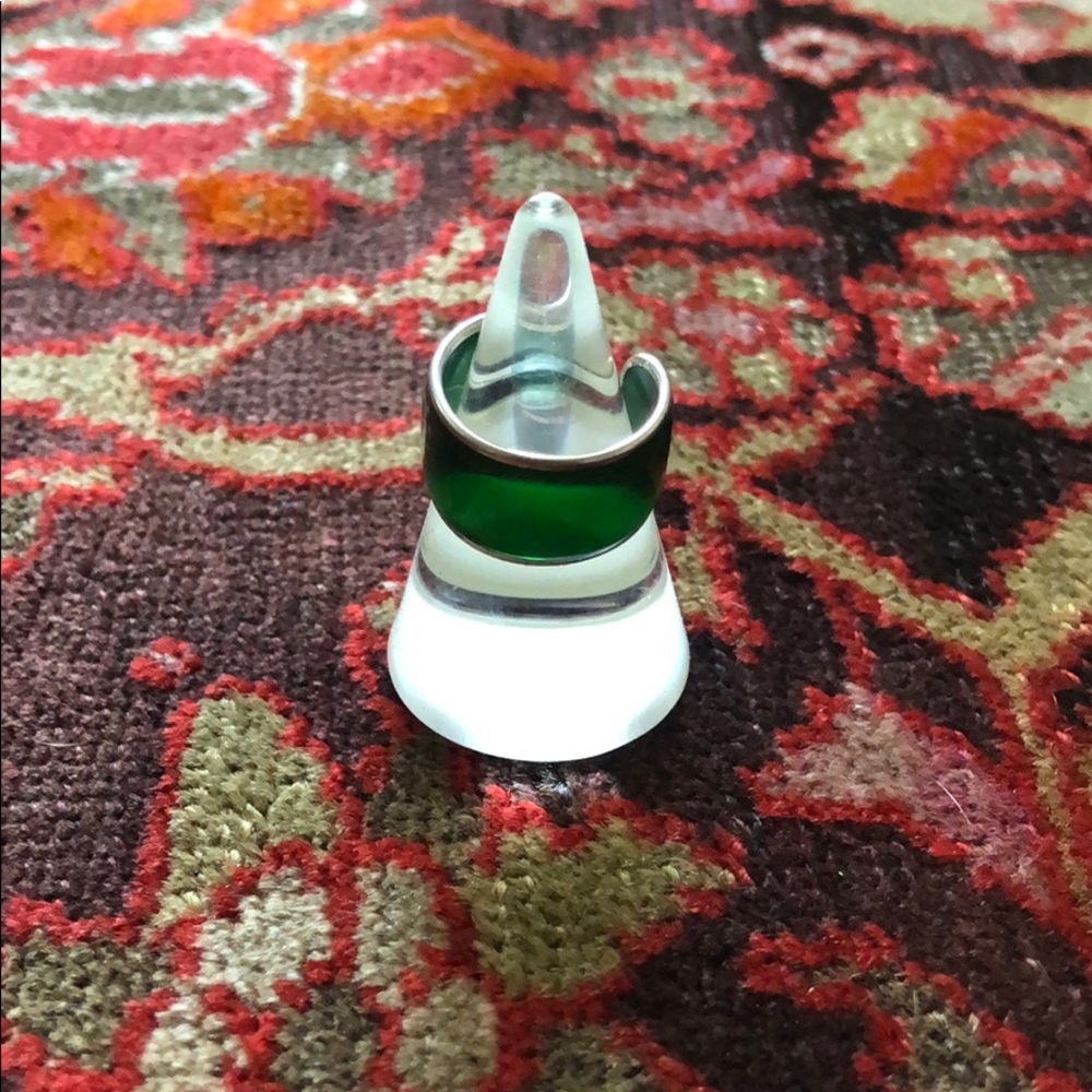 Acrylic Green Ring - image 2